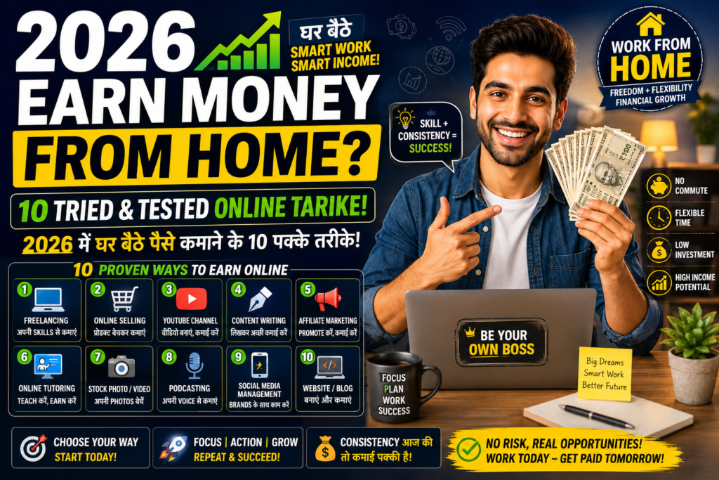 ghar baithe paise kaise kamayein